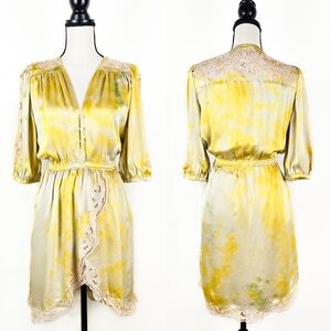 🦋LAST🦋 NWT Tulle and Batiste Christy Silk Dress, Citrine, Size Medium
